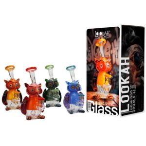 LOOKAH GLASS 8'' OWL SHAPE FANCY WATER PIPE