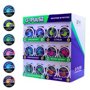 G-PULSE NICTONE POUCHES POWERED BY GEEK BAR 20 POUCHES PER CAN 60CANS/DISPLAY