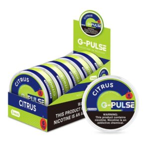G PULSE NICOTINE POUCHES 5 CANS/BOX - 20 POUCHES PER CAN