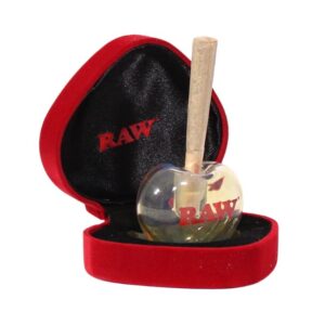 RAW GLASS HEART CONE HOLDER