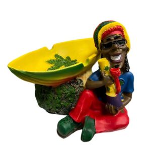 RASTA VIBE POLY STONE ASHTRAY