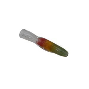 GLASS 3"INCH FRUYT RASTA LIME DESIGN CHILLUM