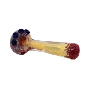 4'' FRIT HEAD FUME MARBLE HAND PIPE