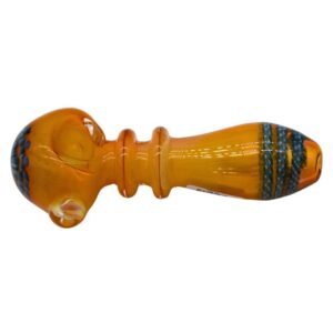 4.5" GOLD FUMING DOUBLE RING HAND PIPE