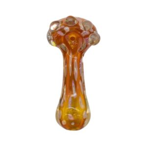 3.5'' GOLD FUMING MARBLE HEAD HAND PIPE