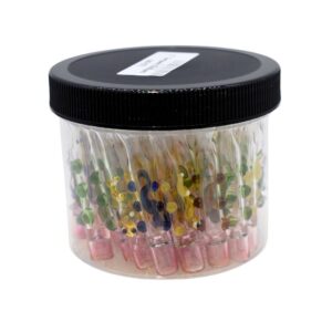 3.5'' GLASS CHILLUM WITH CRITTERS 40CT/ JAR