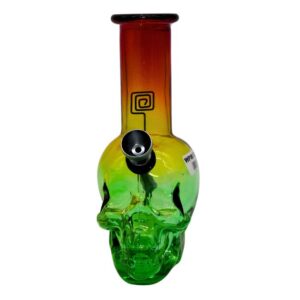 7" SKULL DESIGN MINI GLASS WATER PIPE