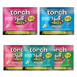 TORCH HULK MAXX'D HEMP DRIVED D8+HHC+D9+THCP 2000MG 2PK GUMMIES 20CT/ BOX