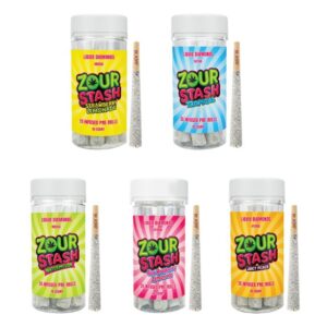 ZOUR STASH LIQUID DIAMONDS INFUSED 2 GRAM PRE ROLL 10CT JAR