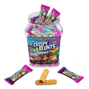CRISPY BLUNTS MINI 30MG HHC BAKLAVA INFUSED EDIBLES 40CT JAR