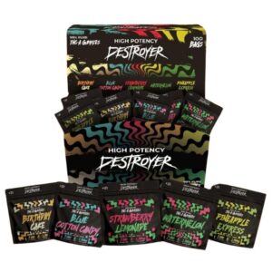 DESTROYER HIGH POTENCY 99% PURE THCA MIX FLAVOR 3000MG 2PK GUMMIES 100CT/ BOX