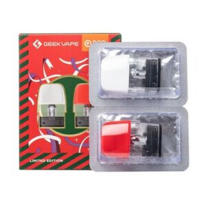 GEEK VAPE Q PODS CHRISTMAS EDITION 2CT/PACK -  TOP FILL 0.6 OHM RED & 0.8OHM WHITE