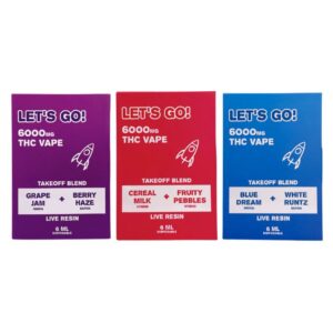 NYB LET'S GO THC LIVE RESIN TAKEOFF BLEND 6ML DISPO 5CT/ BOX
