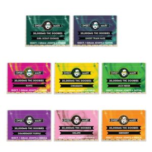 SWEET MARY 20,000MG THC DOOBIES 1GM JOINTS 100CT JAR