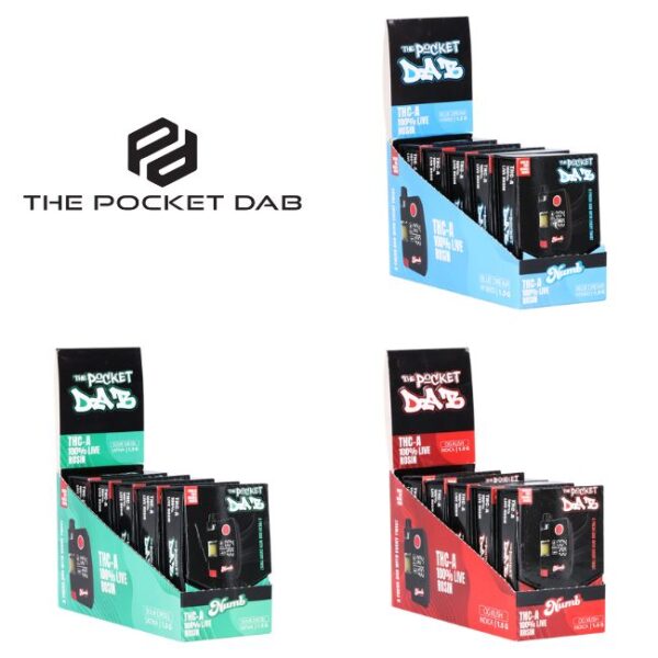 NUMB THC-A LIVE ROSIN 1.5G POCKET DAB DISPOSABLE 5CT/DISPLAY
