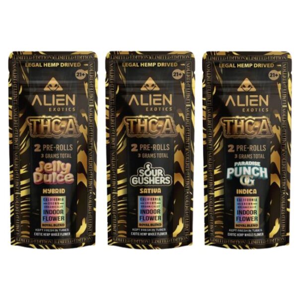 ALIEN THCA PREMIUM ROYAL BLEND LIMITED EDI. 2 X 1.5GM PRE ROLLS JOINT 10CT/ BOX