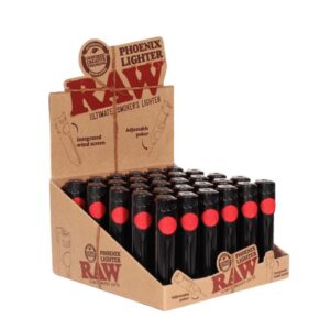 RAW PHOENIX BLACK ULTIMATE SMOKER'S LIGHTER 30CT/ DISPLAY