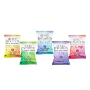 HIGHER EDUCATION D9 LIVE RESIN PURE THC VEGAN FRIENDLY 1500MG GUMMIES 50CT/ BOX