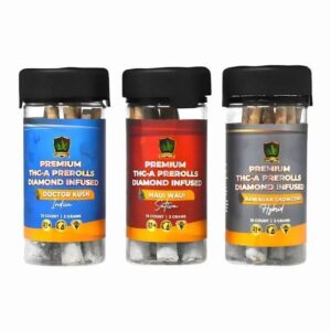 CROWNZEN PREMIUM THC-A DIAMOND 2GM PRE ROLLS JOINTS 10CT/ JAR