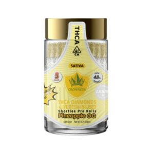 CROWNZEN EXOTIC THC-A SHORTIES 0.85GM PRE ROLLS 5CT/JAR