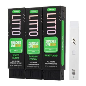 LITTO SMACKED LIVE RESIN THC-A ALL IN ONE PREMIUM DEVICE 2GM DISPO 5CT/ BOX