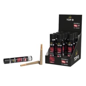 TOP G THCA 1.5GM PRE ROLLS JOINTS TUBE 12CT/ BOX