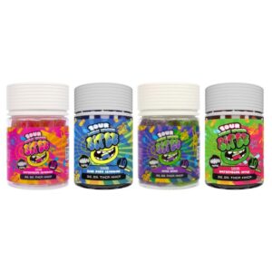 DOUBLE STACKED SOUR BITEZ D8 + D9 + THCP + HHCP 10,000MG GUMMIES 10CT JAR 6CT/ BOX