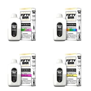 FIFTY BAR V2 WHITE SERIES 20,000 PUFFS (90 ML) DISPOSABLE 5CT/BOX