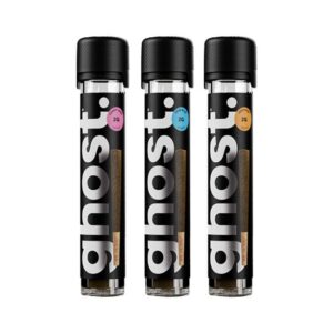 GHOST THC-A KEIF COATED HASH HOLE 2GM PRE ROLL JOINTS TUBE 20CT/ BOX