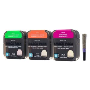 BOUTIQ THCA LIVE DIAMONDS INDOOR FLOWER 0.5GM MINI PRE ROLLS JOINTS 5PK TIN 10CT/ BOX