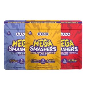 DOZO MEGA SMASHERS 1250MG PER GUMMY 5CT/PACK 10CT/BOX