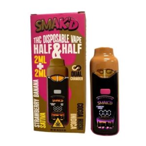 SMAK'D THC HALF & HALF DUAL FLAVOR 4GM DISPO 5CT/ BOX